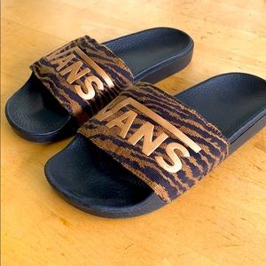 VANS animal print slides